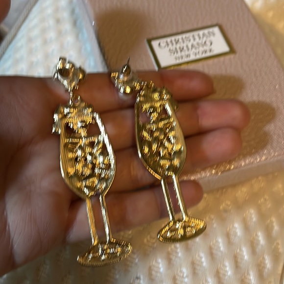 Christian Siriano Champagne Glass Earrings - Picture 3 of 3